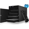 External 4-Port USB-C Case for 2.5 inch & 3.5 inch SSD and Hard Disk Drives, USB 3.1 (Type-C, Gen 2), JBOD, Fan, SATA, Aluminium