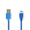 Nedis CCGP61010BU10 USB cable 1 m USB 3.2 Gen 1 (3.1 Gen 1) USB A Blue
