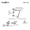 Tablet and Smartphone Mount. Foldable Arm, 4 - 12