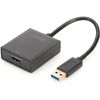 Digitus External Video Adapter. USB 3.1 Gen 1 to HDMI, black, 5V