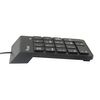 USB Numeric Keypad Equip with 1.35m Cable, Plug-and-Play, black