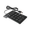 USB Numeric Keypad Equip with 1.35m Cable, Plug-and-Play, black