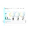 Snjallpera Nedis E27 hvít LED 806lm 9W WiFi 3-pack