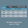 Kingston Micro SDXC Memory Card 128GB 4K Class 10, UHS-I, U3, V30, A2