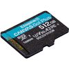 Kingston Micro SDXC Memory Card 512GB 4K Class 10, UHS-I, U3, V30, A2