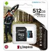 Kingston Micro SDXC Memory Card 512GB 4K Class 10, UHS-I, U3, V30, A2