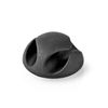 Cable Clips, 6 pcs, 2 slots. Maximum cable thickness 5.3 mm, black