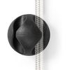 Cable Clips, 6 pcs, 2 slots. Maximum cable thickness 5.3 mm, black
