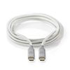 USB Cable, USB 3.2 Gen 2x2. USB Type-C™ Male - USB Type-C™ Male . 20 Gbps, 100 W 2 meters, silver