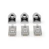 RJ45 Connector. RJ45 Pass Through Solid/Stranded FTP CAT6, Straight, Gold Plated,10 pcs PVC Black/Grey/White