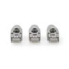 RJ45 Connector. RJ45 Pass Through Solid/Stranded FTP CAT6, Straight, Gold Plated,10 pcs PVC Black/Grey/White