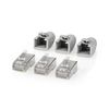 RJ45 Connector. RJ45 Pass Through Solid/Stranded FTP CAT6, Straight, Gold Plated,10 pcs PVC Black/Grey/White