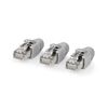 RJ45 Connector. RJ45 Pass Through Solid/Stranded FTP CAT6, Straight, Gold Plated,10 pcs PVC Black/Grey/White