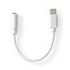 Audio Adapter USB type-C to 3,5mm Audio Mini Jack 0,10m white