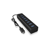 USB hub Icybox USB3-C 7P IB-HUB1700-C3 m/PSU