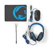 Gaming Combo Kit. 3-in-1. Headset, Mouse and Mouse Pad. Black / Blue