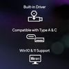 ASUS ROG USB-BE92 Wifi 7 BE6500 Tri-Band USB Adapter WLAN 6500 Mbit/s