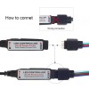 RGB SATA Strip for PC case 50cm with Remote and Magnet mounting & double tape