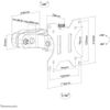 Pole mount stand, fully articulated, (Ø28-60mm) for 17-32