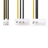 Internal Power Cable. 2x Molex Male - PCI Express Female, 0.20 meter