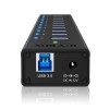 10 Port USB 3.0 Hub with USB charge port Icybox IB-AC6110