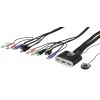 2 port USB HDMI KVM switch + audio links two HD-enabled PCs or devices to a single USB keyboard, USB mouse and HD display