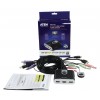 2 port USB HDMI KVM switch + audio links two HD-enabled PCs or devices to a single USB keyboard, USB mouse and HD display
