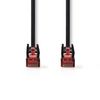 Kapall RJ45 2x karl CAT6 netkapall  2,0m svartur