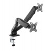 Monitor stand with table support for two monitors up to 27