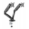 Monitor stand with table support for two monitors up to 27