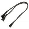 Internal 0.3m 4-Pin PWM 2 x 4-Pin PWM Carbon Power Cable