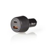 Car Charger. 3.0 A, USB (QC 3.0) / USB-C, Power Delivery 30 W Black
