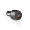 Car Charger. 3.0 A, USB (QC 3.0) / USB-C, Power Delivery 30 W Black