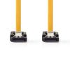 SATA 6Gb/s Data Cable, SATA 7-pin Female with Lock - SATA 7-pin Female with Lock, 0.5 m, Yellow