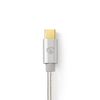 USB-C Headphone Adapter Cable. USB-C Male - 3.5 mm MiniJack Male. 1.0 meter, Aluminium