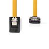 SATA 6Gb/s Data Cable. SATA 7pin Female with Lock - SATA 7pin Female 90° Angled with Lock, 0.5 meter