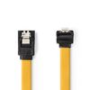 SATA 6Gb/s Data Cable. SATA 7pin Female with Lock - SATA 7pin Female 90° Angled with Lock, 0.5 meter