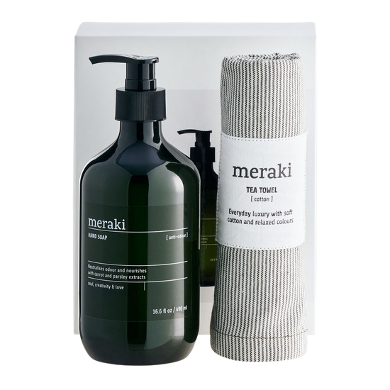 Meraki gjafasett handsápa og viskastykki