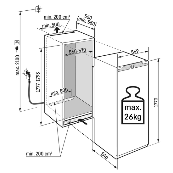 Liebherr Peak AutoDoor frystisk&aacute;pur