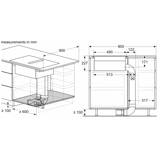 Siemens iQ700 spanhellubor&eth; og vifta