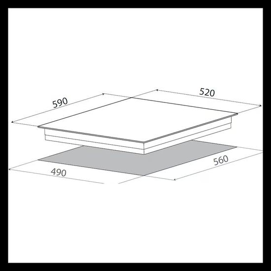 Elica Ratio Plus Spanhelluborð