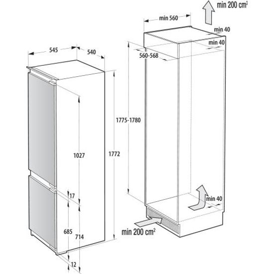 Gorenje G400 Kæli og Frystiskápur
