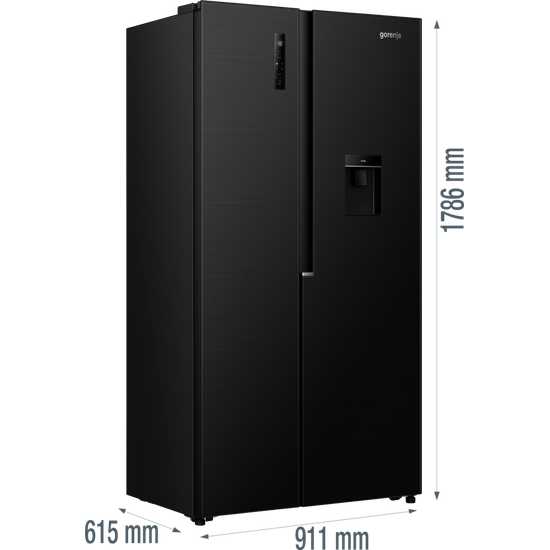 Gorenje Side-by-Side tv&ouml;faldur k&aelig;li- og frystisk&aacute;pur