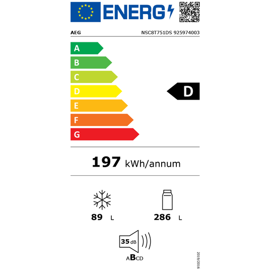 AEG GreenZone+ 8000  K&aelig;li- og frystisk&aacute;pur