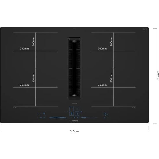 Siemens iQ700 MattEdition Spanhelluborð með Viftu