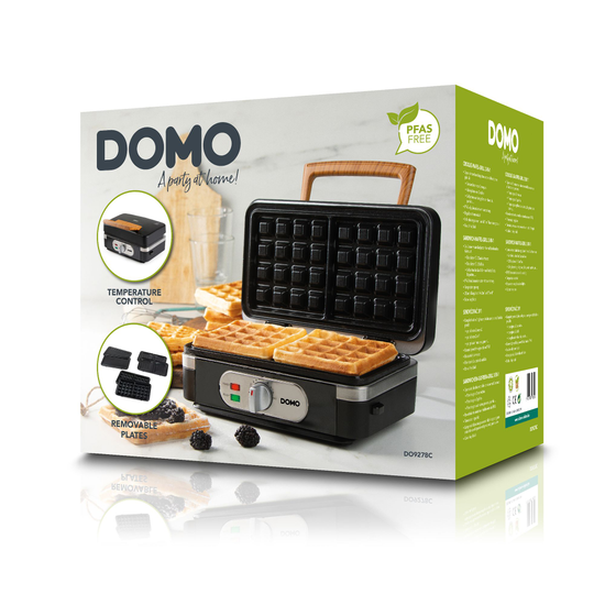 Domo grill og vöfflujárn 3 í 1