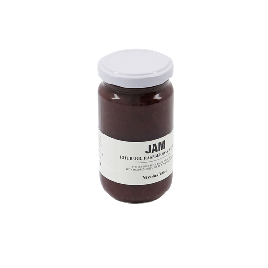 Nicolas Vah&eacute; rabarbara, hindberja og vanillu sulta