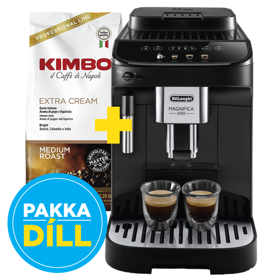 DeLonghi Magnifica kaffivél + Kimbo kaffi