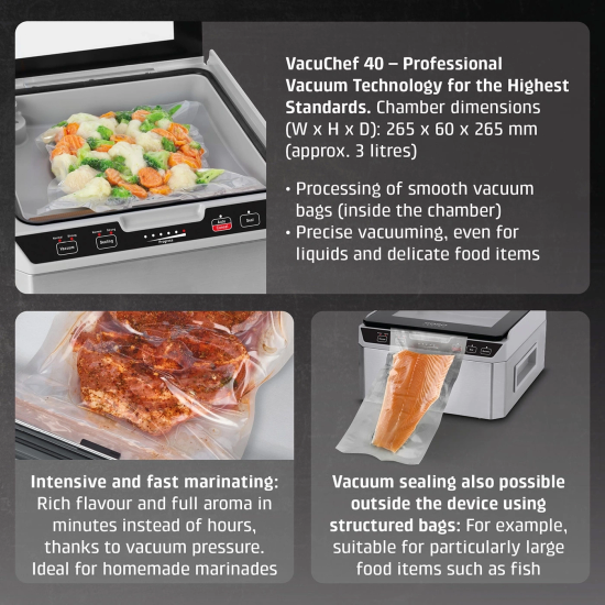 Caso VacuChef 40 vak&uacute;mp&ouml;kkunarv&eacute;l 
