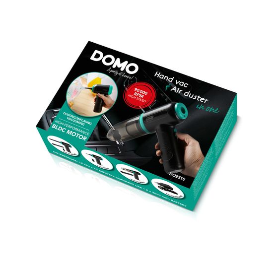 Domo 2-in-1 handryksuga og bl&aacute;sari